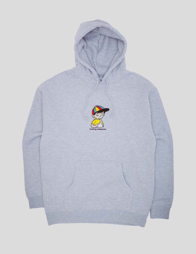 Sudadeira FUCKING AWESOME wanto kid hoodie heather grey